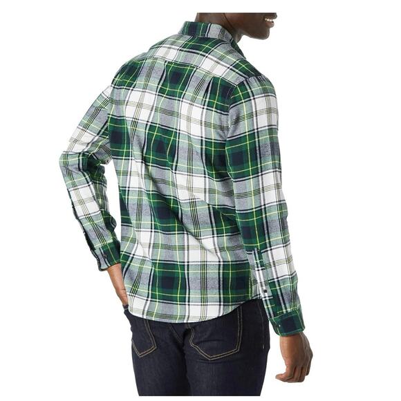 Amazon Essentials Men's Slim-Fit Long-Sleeve Two-Pocket Flannel Shirt Large‎ - Picture 2 of 4